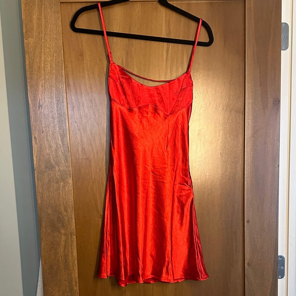 Hello Molly Scarlet Satin Mini Dress